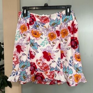 NWT Lulus floral flirty skirt Large